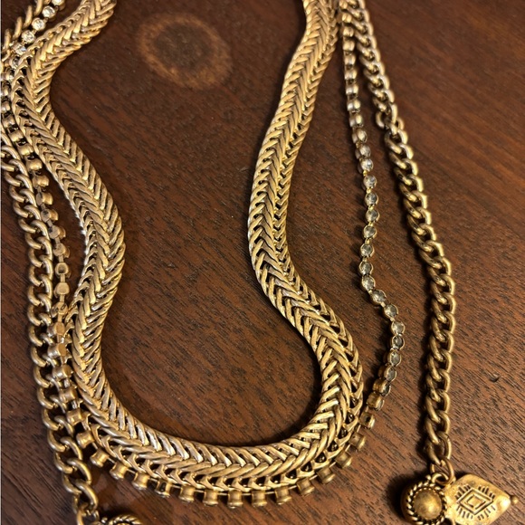 Free People Goldtone Tiered Statement Necklace - Picture 2 of 5